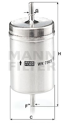 Mann-filter Kraftstofffilter [Hersteller-Nr. WK730/3] für Audi von MANN-FILTER