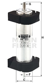 Mann-filter Kraftstofffilter [Hersteller-Nr. WK6021] für Audi, Porsche von MANN-FILTER