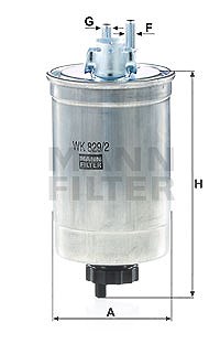 Mann-filter Kraftstofffilter [Hersteller-Nr. WK829/2] für Fiat von MANN-FILTER