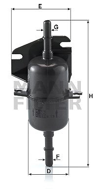 Mann-filter Kraftstofffilter [Hersteller-Nr. WK510] für Fiat von MANN-FILTER