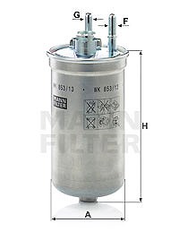 Mann-filter Kraftstofffilter [Hersteller-Nr. WK853/13] für Ford von MANN-FILTER