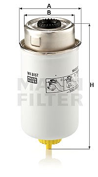 Mann-filter Kraftstofffilter [Hersteller-Nr. WK8157] für Ford von MANN-FILTER