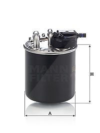 Mann-filter Kraftstofffilter [Hersteller-Nr. WK820/15] für Infiniti, Mercedes-Benz von MANN-FILTER