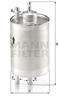 Mann-filter Kraftstofffilter [Hersteller-Nr. WK720/1] für Mercedes-Benz von MANN-FILTER