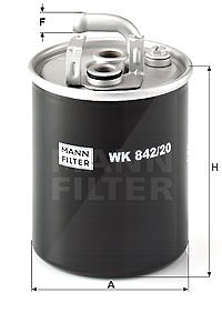 Mann-filter Kraftstofffilter [Hersteller-Nr. WK842/20] für Mercedes-Benz von MANN-FILTER