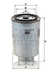 Mann-filter Kraftstofffilter [Hersteller-Nr. WK940/16x] für Mitsubishi, Suzuki von MANN-FILTER