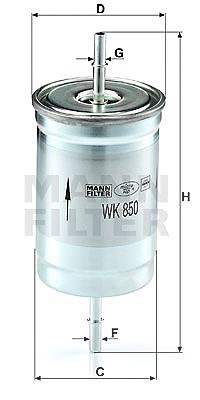 Mann-filter Kraftstofffilter [Hersteller-Nr. WK850] für Mitsubishi, Volvo von MANN-FILTER