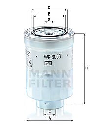 Mann-filter Kraftstofffilter [Hersteller-Nr. WK8053z] für Mitsubishi von MANN-FILTER