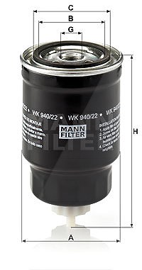Mann-filter Kraftstofffilter [Hersteller-Nr. WK940/22] für Nissan von MANN-FILTER
