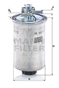 Mann-filter Kraftstofffilter [Hersteller-Nr. WK842/12x] für Seat, VW von MANN-FILTER