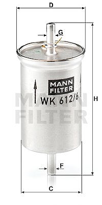 Mann-filter Kraftstofffilter [Hersteller-Nr. WK612/6] für Smart von MANN-FILTER