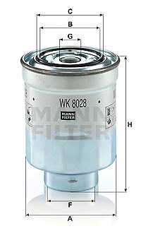 Mann-filter Kraftstofffilter [Hersteller-Nr. WK8028z] für Toyota von MANN-FILTER
