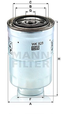 Mann-filter Kraftstofffilter [Hersteller-Nr. WK828x] für Ford, Mazda, Mitsubishi, Toyota, VW von MANN-FILTER