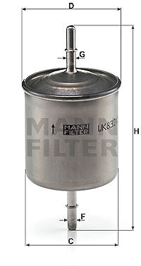Mann-filter Kraftstofffilter [Hersteller-Nr. WK832/2] für Volvo von MANN-FILTER