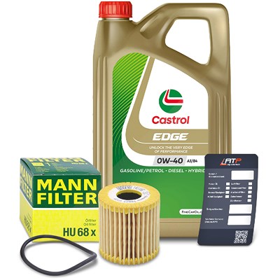 Mann-filter Ölfilter+5 L Castrol 0W-40 A3/B4 für Smart von MANN-FILTER