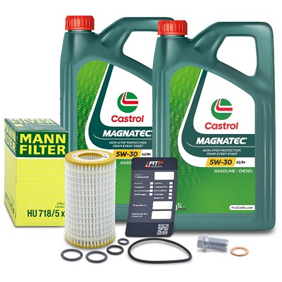 Mann-filter Ölfilter+Schraube+10L Castrol Magnatec 5W-30 A3/B4 für Mercedes-Benz von MANN-FILTER
