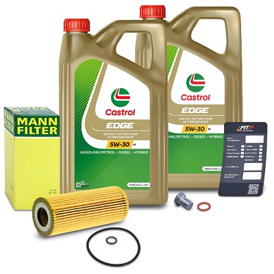 Mann-filter Ölfilter+Schraube+10 L Castrol 5W-30 M für BMW von MANN-FILTER