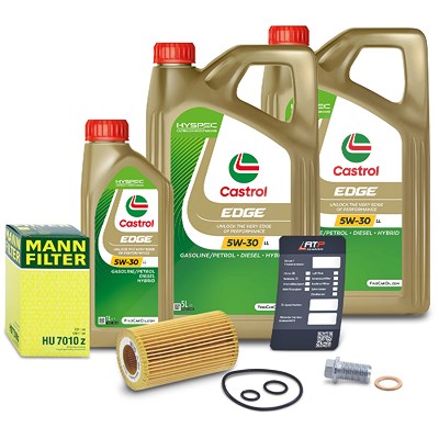 Mann-filter Ölfilter+Schraube+11 L Castrol 5W-30 LL für Mercedes-Benz von MANN-FILTER