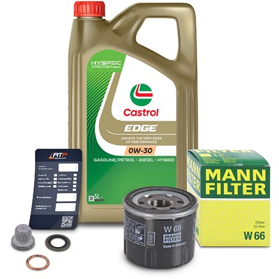Mann-filter Ölfilter+Schraube+5 L Castrol 0W-30 für Renault von MANN-FILTER
