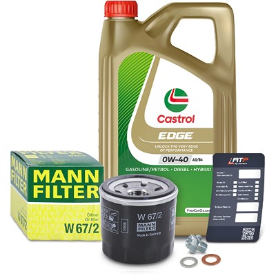 Mann-filter Ölfilter+Schraube+5 L Castrol 0W-40 A3/B4 für Chevrolet, Daewoo Mann-filter Ölfilter+Schraube+5 L Castrol 0W-40 A3/B4 für Chevrolet, Daewoo von MANN-FILTER