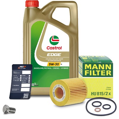 Mann-filter Ölfilter+Schraube+5 L Castrol 5W-30 M für BMW von MANN-FILTER