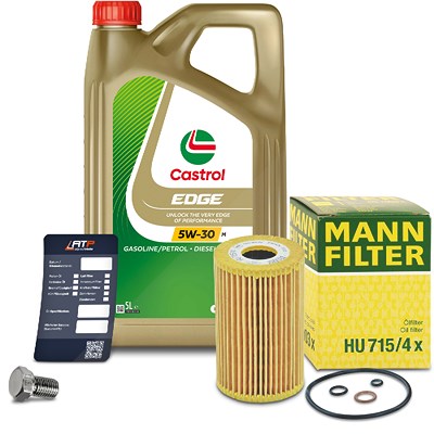 Mann-filter Ölfilter+Schraube+5 L Castrol 5W-30 M für BMW Mann-filter Ölfilter+Schraube+5 L Castrol 5W-30 M für BMW von MANN-FILTER