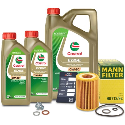 Mann-filter Ölfilter+Schraube+7 L Castrol 0W-30 für Honda von MANN-FILTER