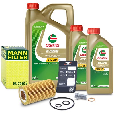 Mann-filter Ölfilter+Schraube+7 L Castrol 5W-30 LL für Mercedes-Benz von MANN-FILTER