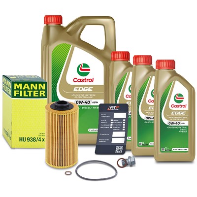 Mann-filter Ölfilter+Schraube+8L Castrol Edge FST 0W-40 A3/B4 für BMW, Land Rover Mann-filter Ölfilter+Schraube+8L Castrol Edge FST 0W-40 A3/B4 für BMW, Land Rover von MANN-FILTER