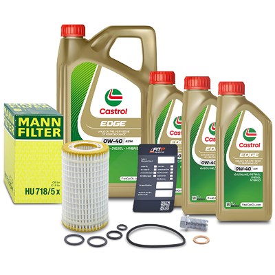 Mann-filter Ölfilter+Schraube+8 L Castrol 0W-40 A3/B4 für Mercedes-Benz von MANN-FILTER