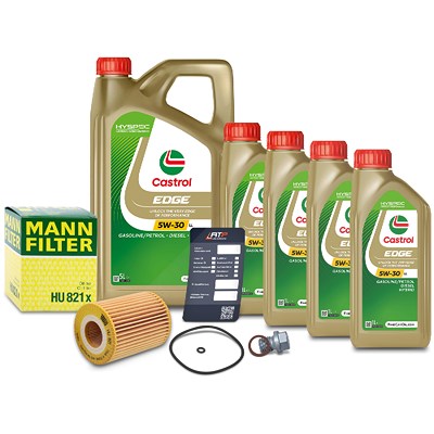 Mann-filter Ölfilter+Schraube+9 L Castrol 5W-30 LL für Mercedes-Benz von MANN-FILTER