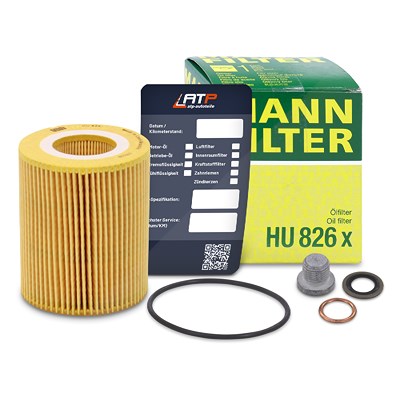 Mann-filter Ölfilter+Schraube+Ölwechselanhänger für Citroën, Peugeot von MANN-FILTER