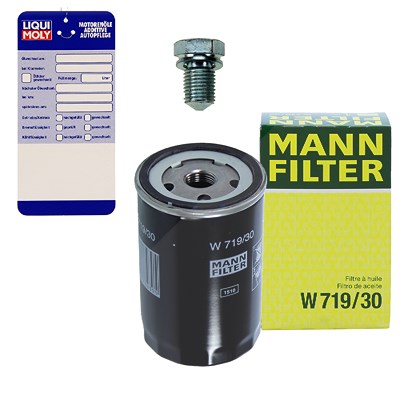 Mann-filter Ölfilter+Schraube+Ölwechselanhänger für Audi, Seat, VW von MANN-FILTER