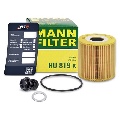 Mann-filter Ölfilter+Schraube+Ölwechselanhänger für Volvo von MANN-FILTER