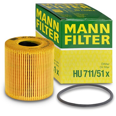 Mann-filter Ölfilter [Hersteller-Nr. HU711/51x] für Citroën, Ds, Fiat, Ford, Jaguar, Lancia, Land Rover, Mini, Mitsubishi, Opel, Peugeot, Toyota, Volv von MANN-FILTER