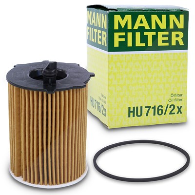 Mann-filter Ölfilter [Hersteller-Nr. HU716/2x] für Citroën, Fiat, Ford, Mazda, Mini, Mitsubishi, Peugeot, Suzuki, Toyota, Volvo von MANN-FILTER