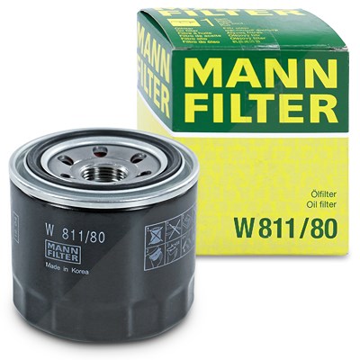 Mann-filter Ölfilter [Hersteller-Nr. W811/80] für Ford, Hyundai, Isuzu, Kia, Lotus, Mazda, Mitsubishi, Opel, Proton, Smart, Subaru von MANN-FILTER