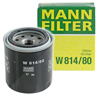 Mann-filter Ölfilter [Hersteller-Nr. W814/80] für Aixam, Hyundai, Isuzu, Kia, Opel, Rover von MANN-FILTER
