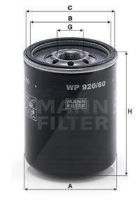 Mann-filter Ölfilter [Hersteller-Nr. WP920/80] für Isuzu, Mazda, Mitsubishi, Opel, Suzuki von MANN-FILTER