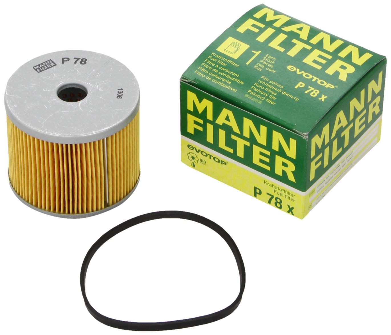 MANN-FILTER P 78 x - Kraftstofffilter Satz mit Dichtung / Dichtungssatz Kraftstofffilter – Für PKW von MANN-FILTER