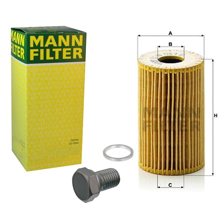 Mann ?lfilter+Febi ?lablassschraube+Dichtring BMW 3er 5er Z3 E30 E36 E46 von MANN-FILTER