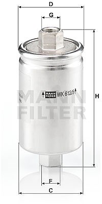 Mann-filter Kraftstofffilter [Hersteller-Nr. WK612/5] für Lada von MANN-FILTER