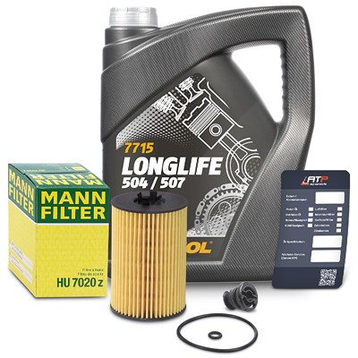 Mann-filter Ölfilter + 5l 5W-30 Motoröl für Audi, Man, Seat, Skoda, VW von MANN-FILTER