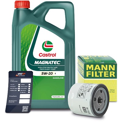 Mann-filter Ölfilter + 5l 5W-20 E CASTROL MAGNMotoröl für Ford von MANN-FILTER