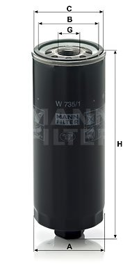 Ölfilter MANN-FILTER W 735/1 von MANN-FILTER