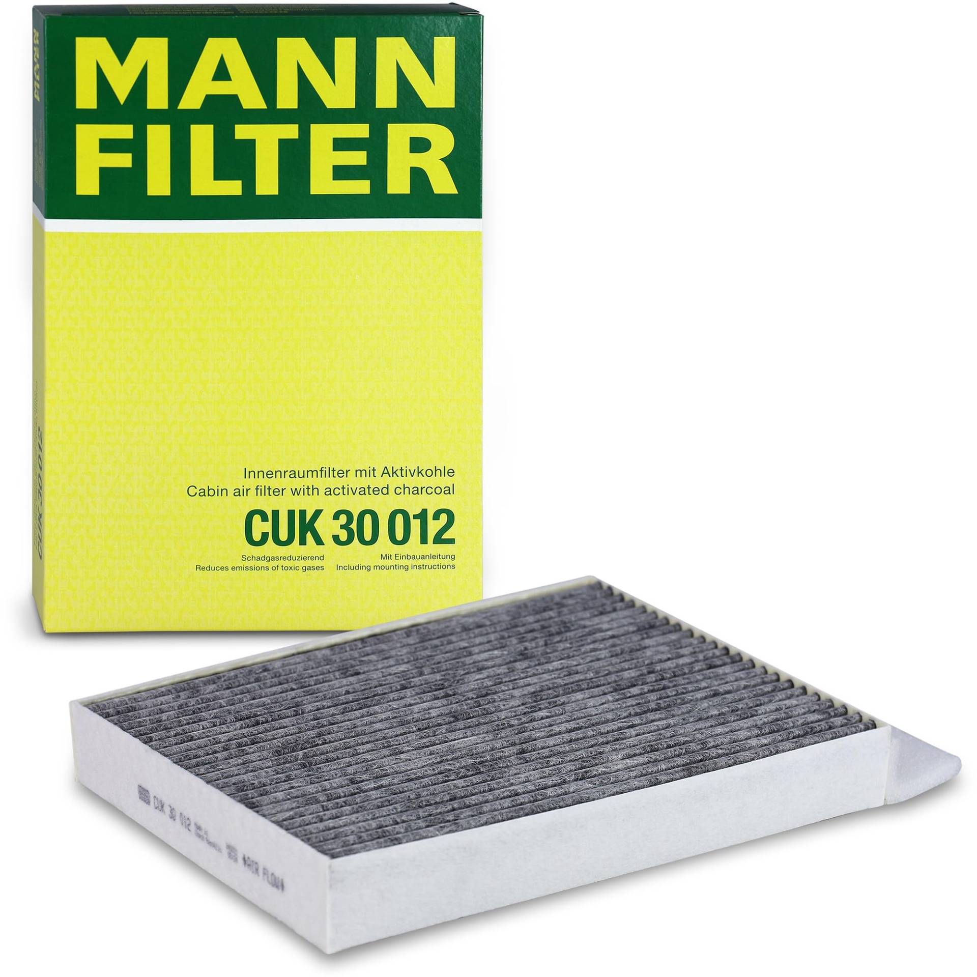 MANN-FILTER CUK 30 012 Innenraumfilter – Pollenfilter mit Aktivkohle – Für PKW von MANN-FILTER