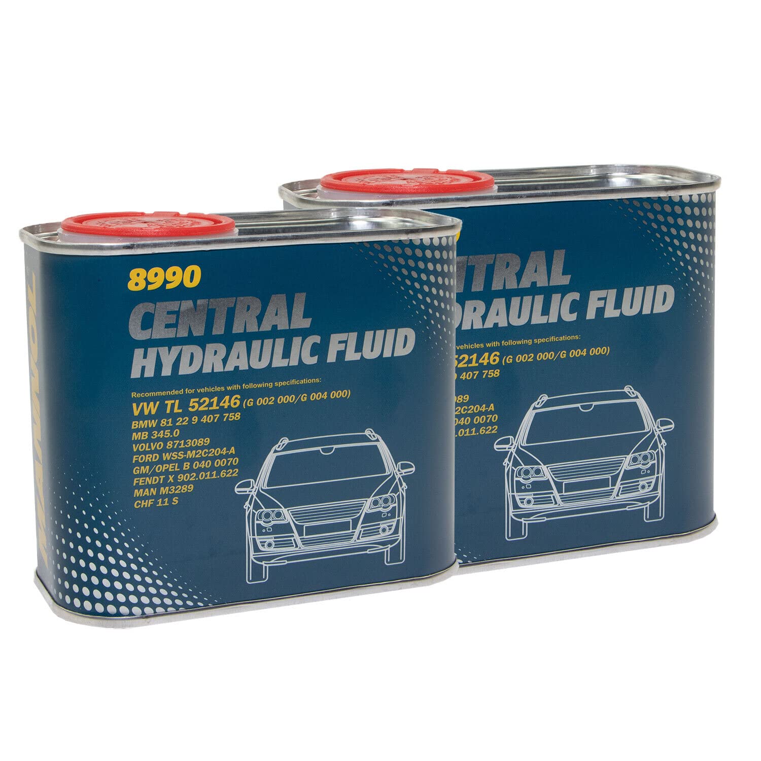 Hydrauliköl MANNOL Central Hydraulic Fluid 1 Liter Oil Öl für B M W V o l v o F o r d von MANNOL SET