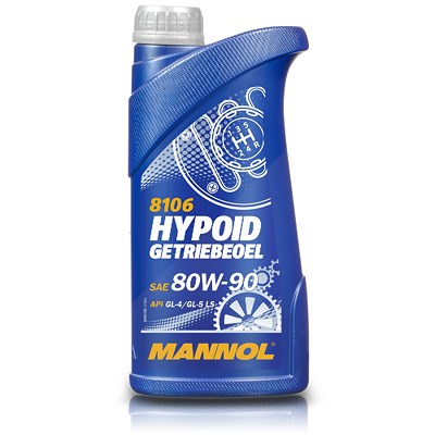 Mannol 1 L Hypoid Getriebeöl 80W-90 API GL-4/GL-5 LS (Limited Slip) [Hersteller-Nr. MN8106-1] von MANNOL