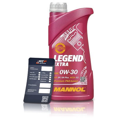 Mannol 1 L Legend Extra 0W-30 + Ölwechsel-Anhänger von MANNOL
