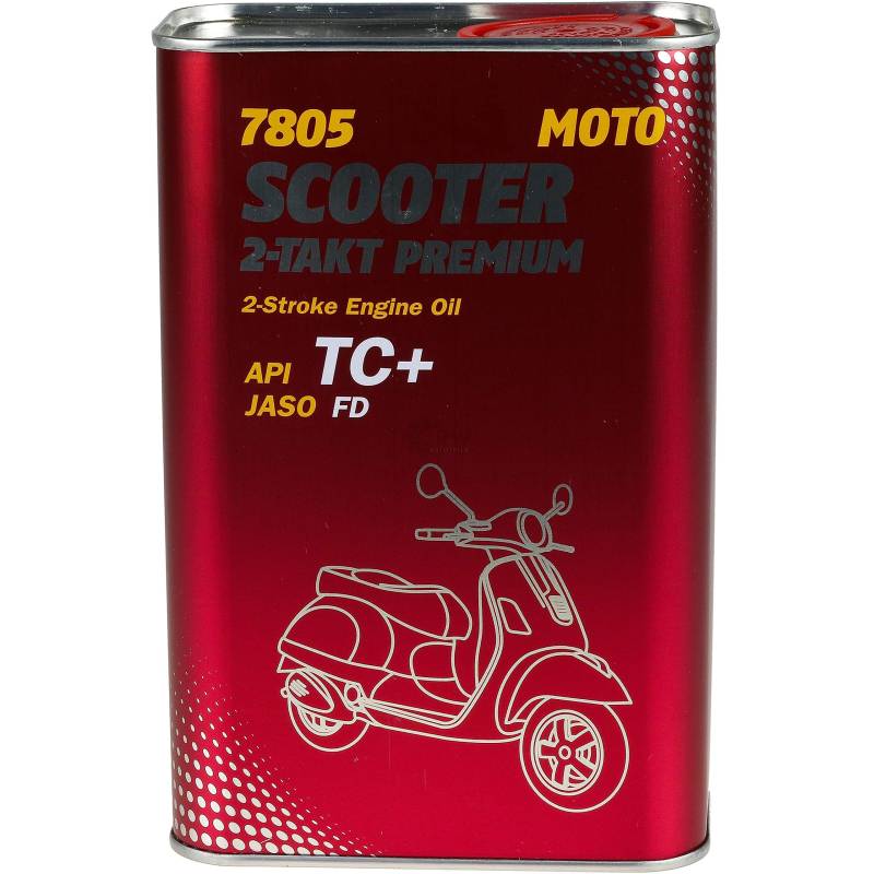 1 Liter ORIGINAL MANNOL 7805 Scooter 2-Takt Premium API TC+ Motoröl Oil Öl von MANNOL